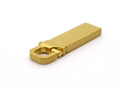 China 2GB 4GB Gold USB Flash Drive / Metallic Usb Flash Drive USB 2.0 With Loop for sale