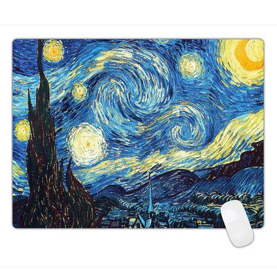 China 600*450mm Mouse Pad Van Gogh Oil Painting HEATER Mouse Pad For Gamer Girls Men for sale