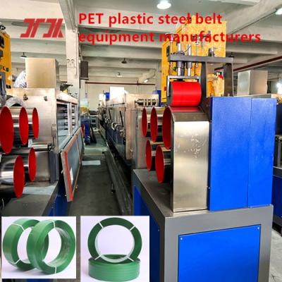 China PET-bandproductielijn, groene plasticbandproductielijn, PET-staalbandproductieapparatuur, breedte: 9-35 mm Te koop