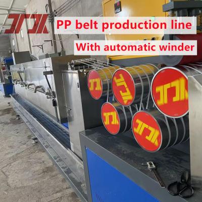 Cina 5-19 mm PP String Band Extrusion Line con GUOMAO Gearbox e bobina automatica in vendita