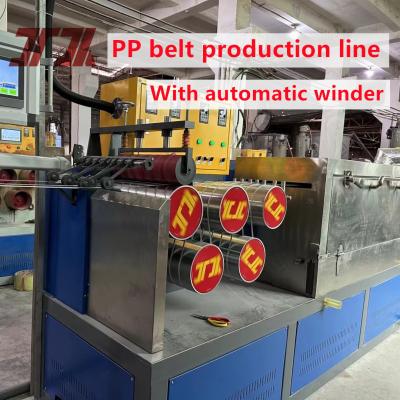 China Schneider Electrical PP Strap Band Extrusion Line With Automatic And Manual Winder for sale