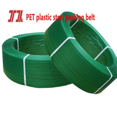 China Hot Selling PET Plastic Steel Belt PET Strapping Belt Load-bearing Tension 200-1500KG for sale