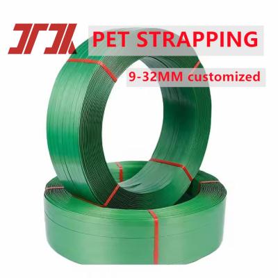 China Customized Polyester PET Pallet Packing Plastic Steel Strapping Rolls Strips For Packaging for sale