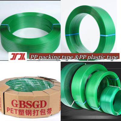 China Supply PET plastic strap PET plastic steel strap PET strapping strap for pneumatic strapping machine for sale