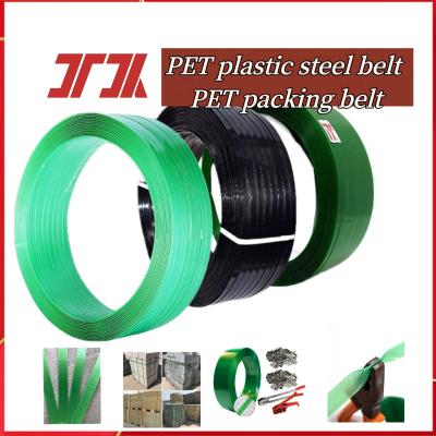 China Packaging materials PET plastic steel strapping PET plastic strapping for heavy product bundling for sale