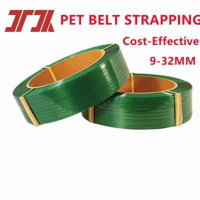 China 9-32mm Green Packaging Pet Strapping with Durable and Versatile for sale