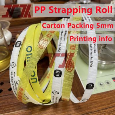 China Customized 5-19mm High Tension Strength Plastic Belt PP Packing Strapping Band With Deep Embossing for sale