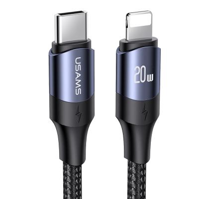 China Support 2.4A 30w 20W PD Data Cable USAMS SJ523 3m Fast Charging PD USB-C Cable For iPhone for sale