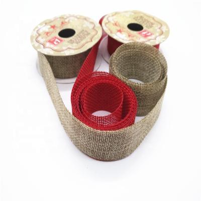 China 2022 Wholesales Naturl Sustainable Jute Eco Friendly Ribbon For Decoration Wrapping for sale