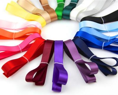 China High Tenacity Factory Stocked 100% Polyester Strip 16MM Single Face Satin Ribbon For Flowers for sale