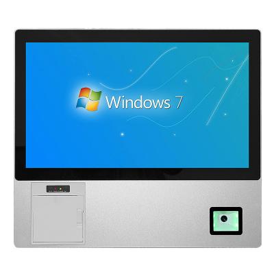 China Robuste 18,5 Zoll 21,5 Zoll LED-Touchscreen-Panel PC mit QR-Scanner und Drucker zu verkaufen