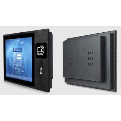 China Metal 15 Inch 17 Inch Industrial Panel PC Touch Screen Terminal With Fingerprint Reader NFC RFID Reader for sale