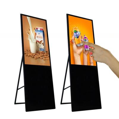 Cina Tilt pieghevole in alto Stand 32 pollici LED LCD Poster touchscreen pubblicitario capacitivo display touch board touchscreen chiosco in vendita