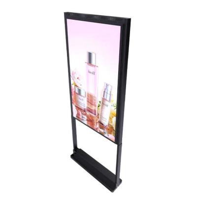 China 49 Inch High Brightness Free Standing Advertising LCD Sign Double Sided Screen for sale