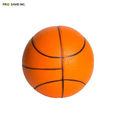 China Anti Pressure Promotional Foam Release SquishiesToys Gifts Stress Ball Basketball Shaped PU Worry Stress Ball for sale