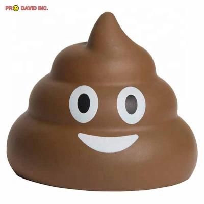 China Toy Supply Promotional Gifts Smiling Poop Promotional Custom Logo Squishy Ball for sale