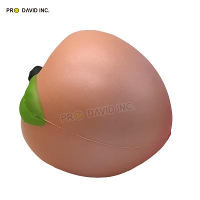 China Promotional Gifts Kawaii Squishy Peach In Pearl Shinny Colors Anti Stress PU Foam Ball Giveaway Gifts for sale