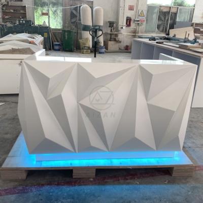 China Modern Reception Desk Hotel Spa Modern Hot Selling White Modern Reception Customized for sale