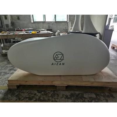 China Expandable Oval Reception Counter Shpae Reception Desk High Gloss Reception for sale