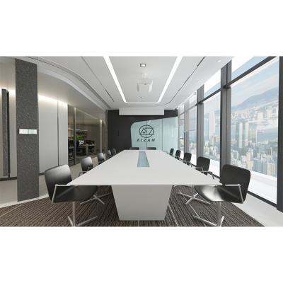 China Wholesale High Quality White Gloss Marble Conference Table Adjustable (Height) for sale