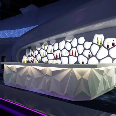 China Custom Made Luxury White Bar Counter Nightclub Bar Restaurant Hot Sale Modern Hot Selling Modern Counter for sale