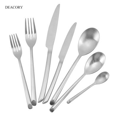 China Sustainable Wholesale Hot Sale Stainless Steel Matte Cutlery For Wedding Event for sale