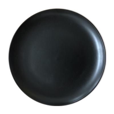 China Sustainable Wholesale Charger Plates Black Sandstone Set To Wedding Rental for sale