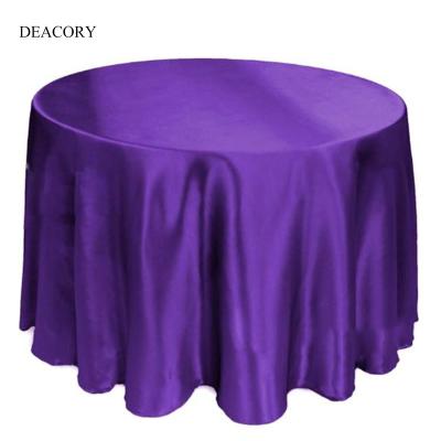 China DEACORY Waterproof Wholesale Custom Purple Round Petal Sequin Party Table Cloth Banquet Table Cloth For Wedding for sale