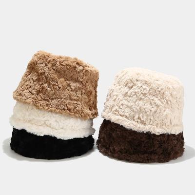 China 2021 New Next Available Wholesale Image 5 Colors Faux Rabbit Fur Winter Hat For Women for sale