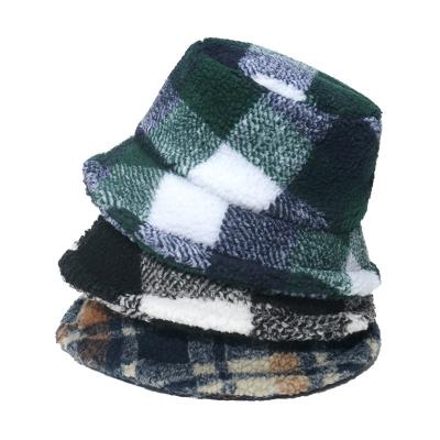 China New Coming Picture 2021 3 Colors Store Wholesale British Style Plaid Fur Hat And Scarf Sets Winter Hat For Man for sale