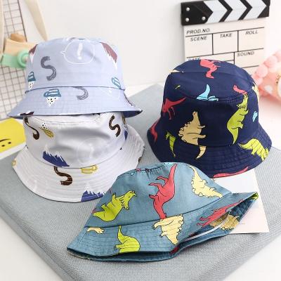 China 2021 new image 4 color next stock ready to ship children's dinosaur bucket hat for sale