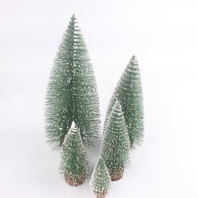 China Custom PVC Fashion Mini Ornaments Cedar Miniature Desktop Christmas Tree Crafts for sale