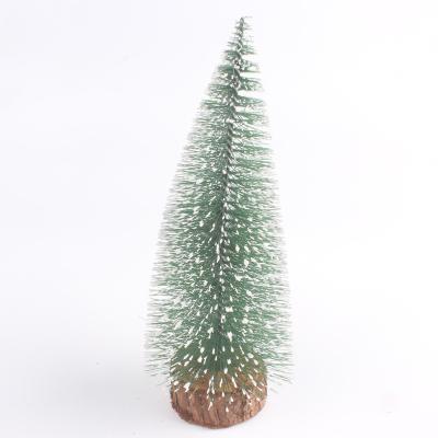 China Simple Multisize Pvc Popular Desktop Ornaments Mini Pvc Christmas Trees With Snow for sale