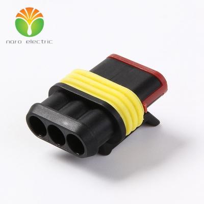 China Hot Sale Automotive 3 Way Female Electrical Connectors And Sealed 282087-1 Auto Electrical Wire Connectors DJ7031-1.5-21 for sale