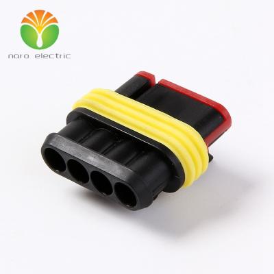 China 282088-1 4 Pin Sealed Waterproof Electrical Wire Automotive Connector Male Plug Set DJ7041-1.5-21 for sale