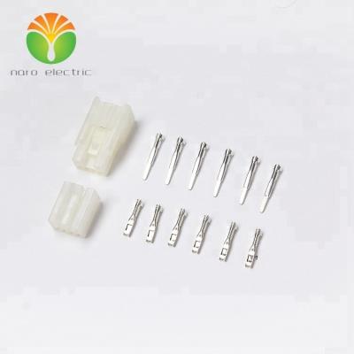 China Hot Selling Female 2.3 Series 6 Post DJ7061-2.3-11 Nylon 66 Natural Color Connector Automotive Auto Shell for sale