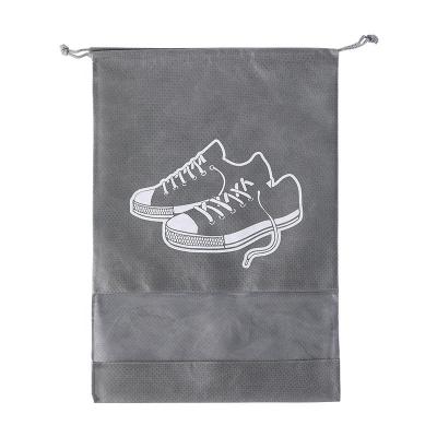 China 100% Custom Nonwoven Eco-friendly Logo Dust Proof PVC Shoe Dust Storage Bags Portable Large Capacity for sale