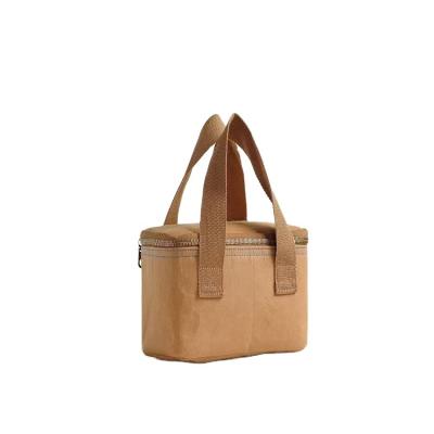 China Wholesale Washable Insulated EPE Cold Insulation Kraft Paper Delivery Food Picnic Lunch Cooler Tote Bag for sale