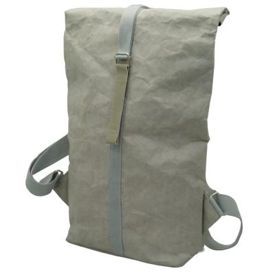 China Wholesale Waterproof Customized Washable Kraft Paper Bags Recyclable Backpack Made Of Kraft Paper for sale