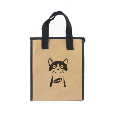 China Wholesale Customized Waterproof Catering Fast Food Packaging Paper Waterproof Insulated Lunch Bag for sale