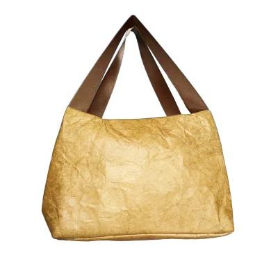 China Wholesale Customized Durable Waterproof PVC Dupont Tyvek Brown Tote Paper Lunch Bag for sale