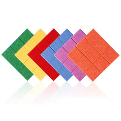 China Factory Main Product Modern Home Office Kindergarten Color Wall Panel Square Sound Absorbing Panel for sale