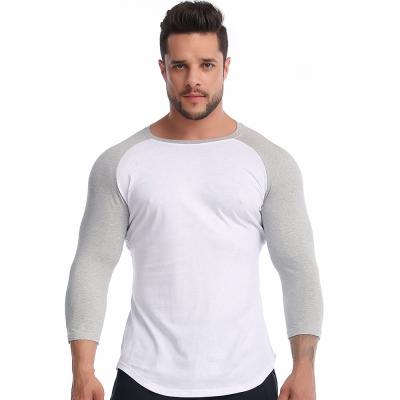 China 2021 New Breathable Custom Cotton Logo Shirt 100% Sleeve Gym Fitness Top With Wholesale Price for sale