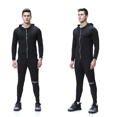 China Breathable Custom Logo 2 Set Gym Clothes Training Wear Mens Hoodies Fitness Clothing Good Quality Tracksuits for sale