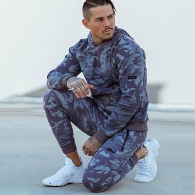 China Customized Copy Set Logo For Men New Design Of Hot Selling Camouflage Hoodie Breathable Jogging Panties Men For Men for sale