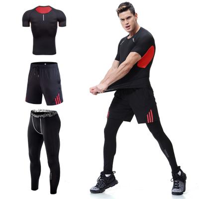 China Breathable Garment 2021 Chinese Factory Stock Breathable Mesh Training And Tracksuit Jogging 3 Pieces Men Sets for sale