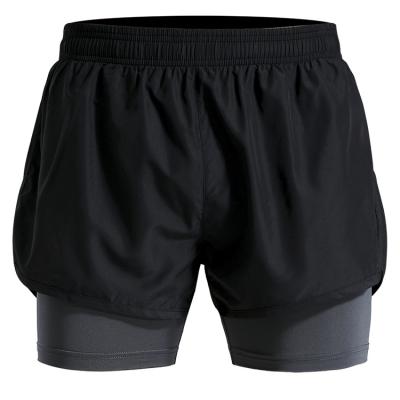 China 2 Layers QUICK DRY Wholesale Mens Sports Workout Training Safety Shorts Fitness Quick Drying GYM Shorts for sale