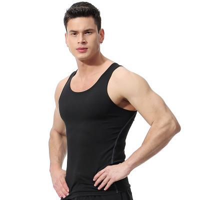 China Custom Breath QUICK DRY Logo Spandex Polyester Spandx Tank Tops Men Fitness Sports T-Shirts for sale