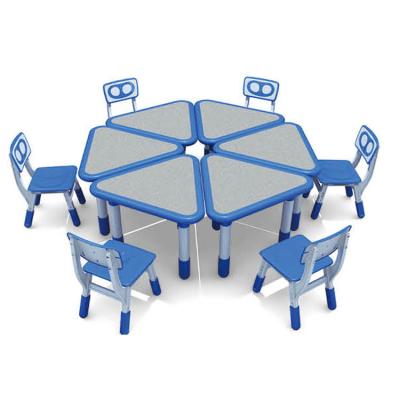 China Good performance kindergarten furniture solid wood durable kids study table and chair set with factory hot sale for sale