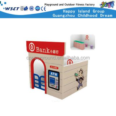 China Good Design (HC-2906) Bank Model Children Playhouse Pretend Play Child Wooden Playhouse for sale